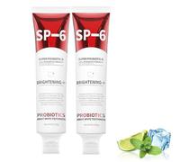 Dentifrice SP-6 Blanchissant,Dentifrice Blanchissant,SP-6 Dentifrices,Whitening Toothpaste,Déntifrices SP 6 Blanc éblouissant Avec 6 Probiotiques,élimine Les Taches,Blanchit,Haleine Fraîche (2)
