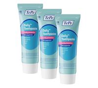 Dentifrice TePe Daily, parfum menthe douce, usage quotidien, bon dosage de fluor pour la prévention des caries, taux de fluor adapté à l'âge. (Lot de 3)