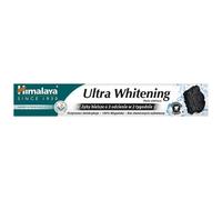 Himalaya Pâte Dentifrice Ultra Whitening - Formule Herbale avec Charbon Actif de Coco et Huile de Graines Noires, Sans Fluor, Végan, Nettoie en Profondeur, Blanchit les Dents de 3 Teintes, 75ml