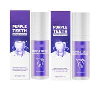 Dentifrice Violet, Éclaircit Progressivement Les Dents for Un Sourire Éclatant, Offre Une Haleine Fraîche et Durable et Est Pratique for Une Utilisation Quotidienne Matin et Soir(3pcs)
