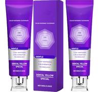 Dentifrice violet pour blanchiment des dents jaunes, correction de la couleur, dentifrice blanchissant, élimine les taches des dents, haleine fraîche (2 pièces)