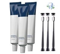 Dentifrice Zealburst, dentifrice sans fluor à base d'hydroxyapatite pour blanchir les dents et éliminer les taches avec de l'huile de noix de coco et du xylitol (3 Sets)