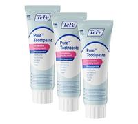 Dentifrie TePe Pure, menthe douce, très doux pour un usage quotidien, conçu pour les gencives très sensibles et la bouche sèche, taux de fluor adapté à l'âge. (Lot de 3)