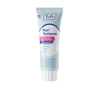Dentifrie TePe Pure, menthe douce, très doux pour un usage quotidien, conçu pour les gencives très sensibles et la bouche sèche, taux de fluor adapté à l'âge.