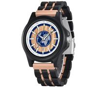 Dentily Montre à quartz pour homme avec affichage de la date et bracelet en bois fait à la main - Style décontracté et léger - En bois et acier inoxydable