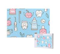 Dentiste Dents Brosses à Dents,Puzzle Familial en Bois de 1 000 pièces pour Adultes et Adolescents, décoration d'intérieur