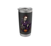 Dentiste d'Halloween effrayant squelette assistant hygiéniste dentaire Gobelet isotherme en acier inoxydable double paroi