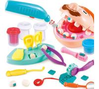 Dentiste en Pâte à Modeler, Ensemble Éducatif de Soin | Plasticine à Séchage à L'air, Non Collante, Jeu de Rôle pour Garçon et Filles, Bouche et Modèles