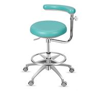 Dentiste Ergonomique Chaise de médecin Tabouret Dentaire 360 ° Rotation de la beauté Tabouret d’infirmière PU Cuir avec accoudoir Hauteur réglable, E