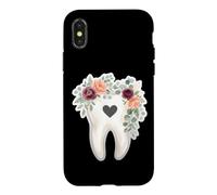 Dentiste Floral Dentiste Hygiéniste Dentaire Assistant RDH Chirurgien Coque pour iPhone X/XS