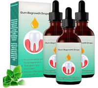 Dentizen Gum Regrowth Drops, Natural G-um Restore Plus Liquid Drops Mouthwash,D-entizen Gum Therapy Gel,Dentizen Drop,G-um Regrowth for Receding Gums Promotes Good Breath (3)