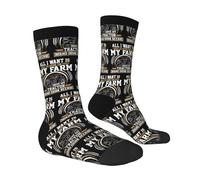 D'Entraînement Chaussettes Tout Ce Que Je Veux, C'Est Travailler Sur Ma Route De Ferme Respirantes Mid-Cut Socks Agrèable Soquettes Pour Basketball Cyclisme Football