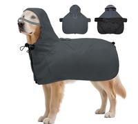 DENTRUN Manteau de pluie robuste pour chien avec capuche pour berger allemand, malamute de l'Alaska, protection contre les intempéries pour la randonnée, la chasse, les jours d'orage, coutures