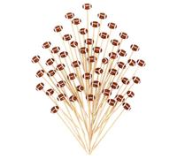 -dents à cocktails pour les amuse-gueules, dents de football - Cocktails de football de baseball pour boire un verre,100 pièces décoratives alimentaires de brochettes de sandwich, décorations de fête