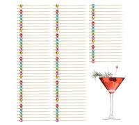 -dents apéritif cocktail - 100 pièces Brochettes apéritif - Piques à cocktail | Pour Noël, sandwich, barbecue, charcuterie, intérieur et extérieur, fournitures de fête, gâteau, fêtes,