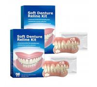 Dents artificielles - Kit cosmétique pour prothèses dentaires - Kit cosmétique - Reline de prothèses dentaires souples pour hommes et femmes - Miroir de photographie (bleu ciel, taille unique)