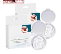 Dents ayyecoeeye, prothèse à boucle réglable, aligneurs de dents invisibles, prothèses en silicone ultra-minces et d'apparence naturelle pour hommes et femmes (2 PCS)