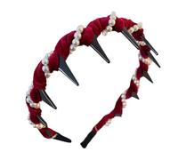 Dents de bandeau en perles - Bijou en forme de tête de vague - Design non glissant - La bande de dents décorative donne un charme élégant et confortable