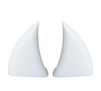 Dents de de vampire, dents de vampire pour voiture | 2X de vampire de dents de voiture d'Halloween - Cornes de diable blanches, décor de pare-chocs, de voiture d'Halloween imperméables pour voiture, c