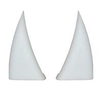 Dents de vampire - 2 dents de voiture en forme de crocs de vampire 3D | Dents de vampires imperméables pour décoration de voitures | Cornes de diable blanches pour calandre avant du véhicule, ABS