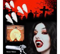 Dents de vampire pour enfants/adultes - Cadeaux de fête d'Halloween - Dents de vampire - Accessoires d'Halloween - Dents de vampire - Dents de vampire - Faux dents pour Halloween Cosplay Costume Fête