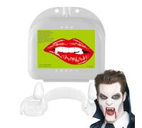 Dents d'Halloween | Dents de cosplay, accessoires de maquillage rétractables de remplacement de défenses de vampire pour les fêtes costumées de cinéma et de télévision, maisons hantées, conventions