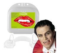 Dents d'Halloween, fausses prothèses dentaires - Crocs de vampire rétractables Accessoires de maquillage de rechange pour cinéma, télévision, fêtes costumées, maisons hantées, conventions d'horreur