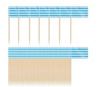 -Dents Drapeau pour Apéritifs,Toppers pour Cupcakes Oktoberfest | 100 Pièces Toppers Alimentaires pour Décorations de Repas, Cuisine, Jardin, Charcuterie, Apéritifs, Fête, Cocktail,