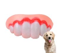 Dents drôles de chien - Forme en silicone souple, aspect souriant comique | Jouet à mâcher pour animal de compagnie, forme de bouche dingue, amusement intérieur et extérieur avec exercice de voyage