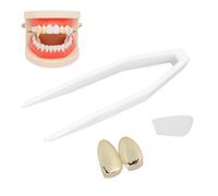 Dents en Argent, Argent Dents Grillsplating Dents Brace À La Mode Dents En Métal Décoration Bijoux Pour Halloween Partygold(Couleur or)