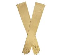 Dents Kendall Gants longs au-dessus du coude en satin pour femme Doré