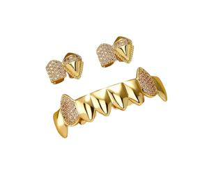 Dents prothétiques professionnelles en cuivre pour Halloween, Transformation du, prothèses dentaires Cosplay