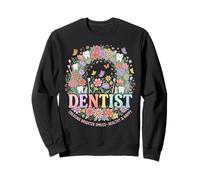 Dents souriantes Dentiste Floral Santé bucco-Dentaire Design Sweatshirt