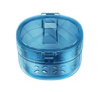 Denture Bath Box - Waterproof Silicone Seal Pod, Compact Orthodontic Soaker Retainer Mouthguard | Cleaning Cup Travel Hygiene for Seniors, Daily Home Sanitizing Equipment