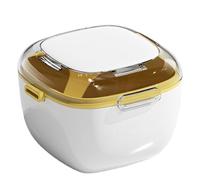 Denture Bath Cup - 9.5cm Double-Layer Case | ABS & PP Material Retainer Container, Portable False Teeth Cleaning Cup With Strainer Basket And Handles For Jewelry And Night Guards White