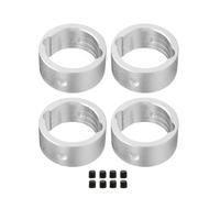 Denture Extérieure 4 Pièces Pour Traxxas 1/5 X-MAXX 1/6 Pour XRT RC Différentiel Métal Bague Renfort Coupelle D'Entraînement Amélioration Voiture(Argent)
