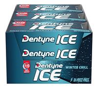 Dentyne Ice Winter Chill Sugar Free Gum, 9 Packs of 16 Pieces (144 Total Pieces)