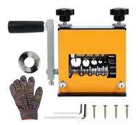 Denudeur Cable Electrique, Machine à Dénuder le Cuivre Manuelle avec 6 Canaux, Denudeur Cable pour 3 à 17 mm, Machine de Dénuder Cuivre Fils Mode Manuel et Automatique, jaune