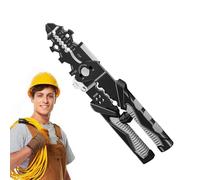 Dénudeur de câble - Pince coupante de précision 25 en 1, pour sertir et dénuder les câbles, pour le bricolage, la rénovation, les travaux de construction pour sertir et couper