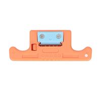 Dénudeur de fibre optique à 5 fils, dénudeur de câble à fibres en ruban longitudinal pour diamètres de 1,9 à 3,0 mm, outil de dénudage propre avec couvercle ouvert et lame en acier (Orange)