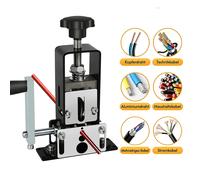 Dénudeur de fils 2-25 mm manuel/électrique pour perceuse, outil portable pour dénuder les câbles en cuivre, pour le recyclage des déchets, 4 tailles de trous black