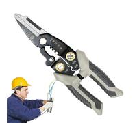 Dénudeur De Fils | Outil De Coupe Câble En Acier Inoxydable | Dénudeurs Électriques,Pour La Coupe L'Enroulement Le Serrage Le Cisaillement Le Sertissage Le Fendage Le Dénudage Et L'Usage