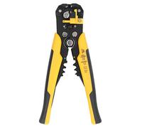 Dénudeur et sertisseur automatique de fils 8 pouces, coupe-fils multifonction avec poignée ergonomique en TPR, longueur de dénudage réglable pour câbles de 0,2 à 6 mm², tête en (Jaune)