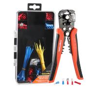 Denudeur Pince a Denuder Automatique ValueMax, Pince a Denuder Electrique 3 en 1 avec 266 Bornes, Pince a Coupe-cables AWG 24-10 (0,2-6,0 mm2) pour Denuder, Couper, Sertir