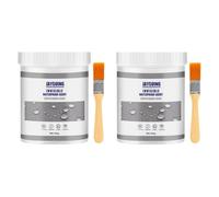 DENUOTOP Lot de 2 Agent Anti-Fuite Étanche 300g, Adhésif D’étanchéité Super Puissant, Agent de Revêtement Imperméable Transparent, Réparation des Murs,Scellant pour Carrelage de Salle de Bain et Toits