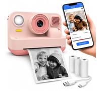 Denver Appareil photo pour enfant 48 MP avec impression instantanée | Écran IPS de 2,4" et objectif selfie intégré
