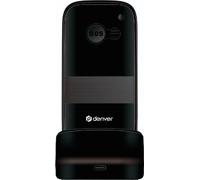 DENVER BAS-18600L Téléphone senior 4G avec touche SOS/alarme et grands chiffres Dual SIM, touche SOS d'urgence