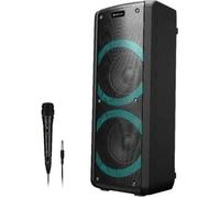 Denver BPS-352 Bluetooth Party Speaker LED 2 x 6,5" Woofers 300W Black Nouveau