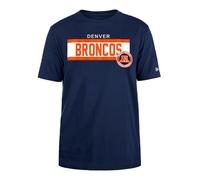 DENVER BRONCOS New Era Casquette NFL T-Shirt régulier Haute densité Encre sérigraphiée sur Le Devant Graphique Original Team Couleur Unisexe Marine