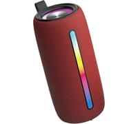 Denver BTL-360BD Enceinte Bluetooth avec Effets Lumineux RGB, USB, microSD, AUX, TWS, Mains Libres, Batterie 1200 mAh, Bordeaux